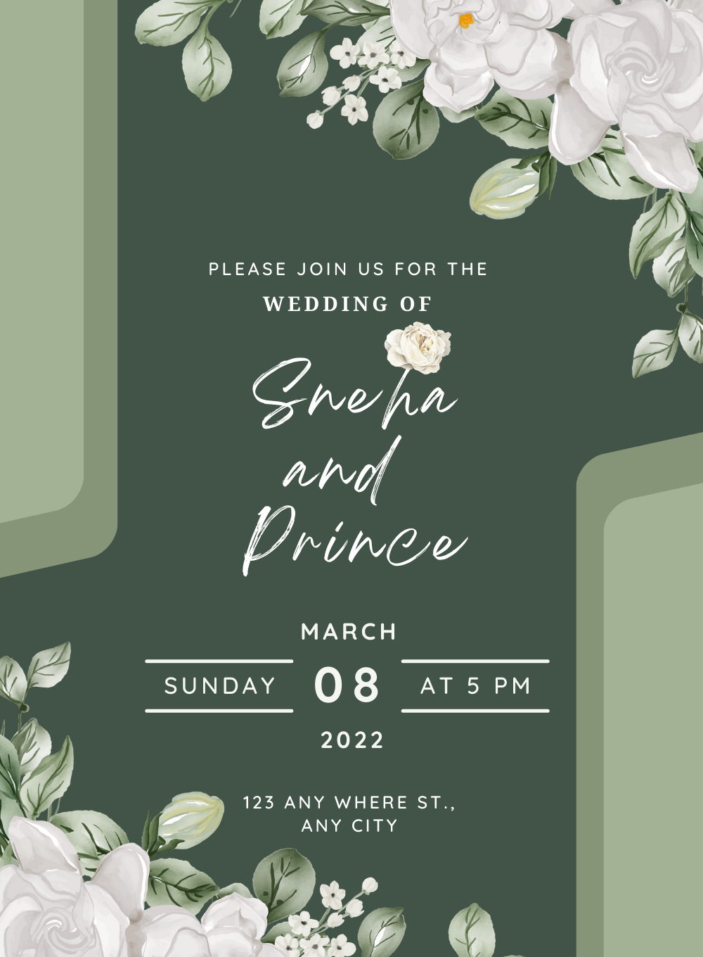 Golden Royal Reception Party Invitation-AARPI014