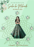 Green Girl Mehndi Ceremony Invitation-AAMCI025