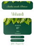 Green Leafy Mehndi Ceremony Invitation-AAMCI024