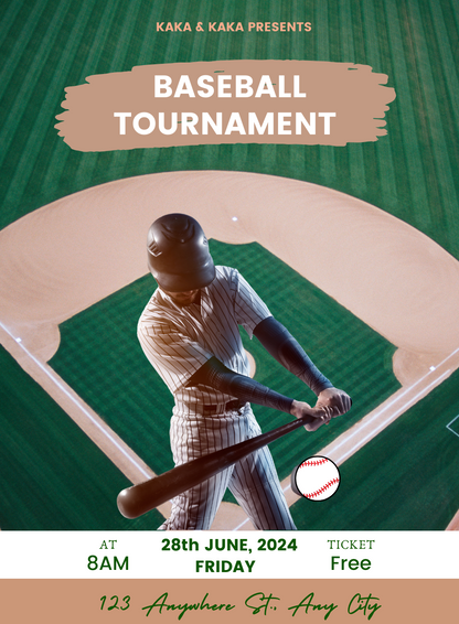 Green Swing baseball Invitation-AABAS004