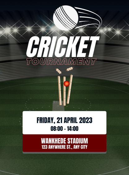 Green Trophy Cricket Invitation-AACRI010