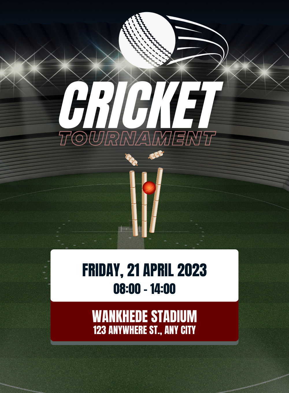 Green Trophy Cricket Invitation-AACRI010