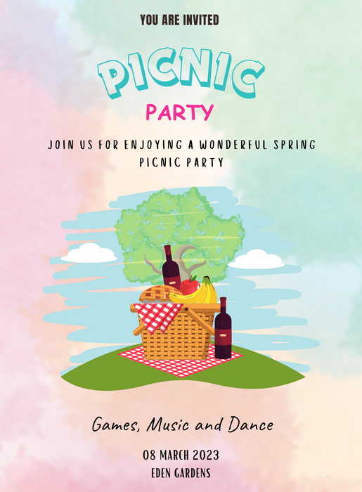 Green Vibrant Picnic Invitation-AAPIC010