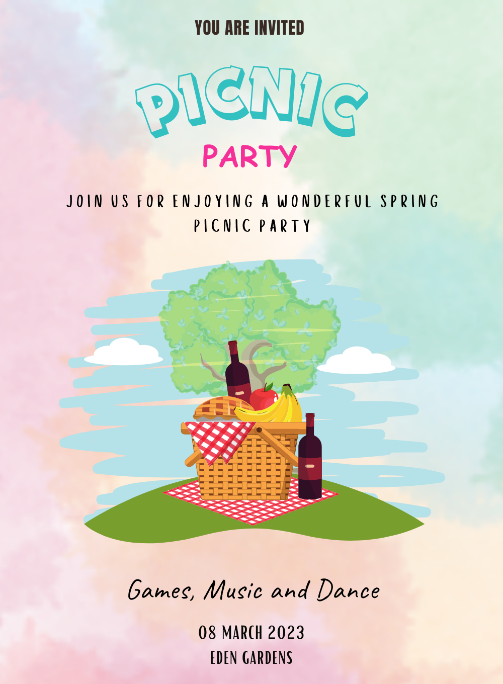 Green Vibrant Picnic Invitation-AAPIC010