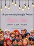 Grey Bulb Princess Invitation-AAPNC003