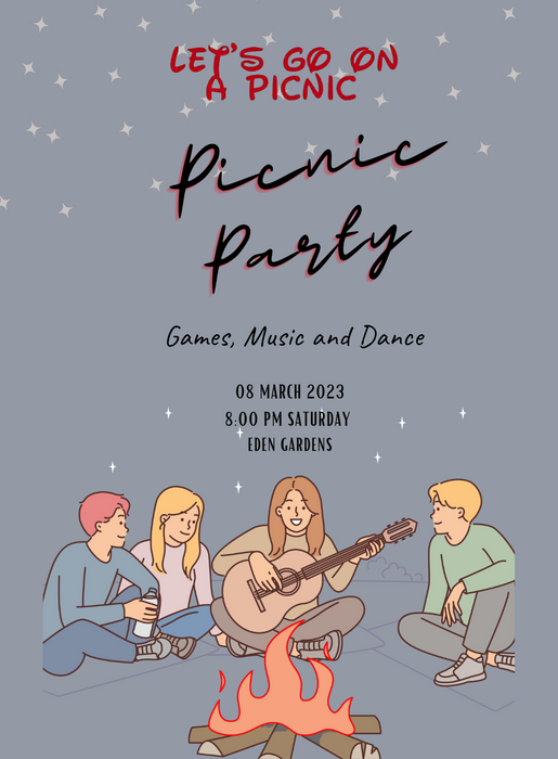 Grey Camp Picnic Invitation-AAPIC013