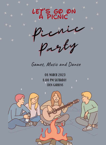 Grey Camp Picnic Invitation-AAPIC013