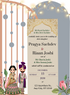 Grey Couple Rajasthani Wedding Invitations-AARWI021