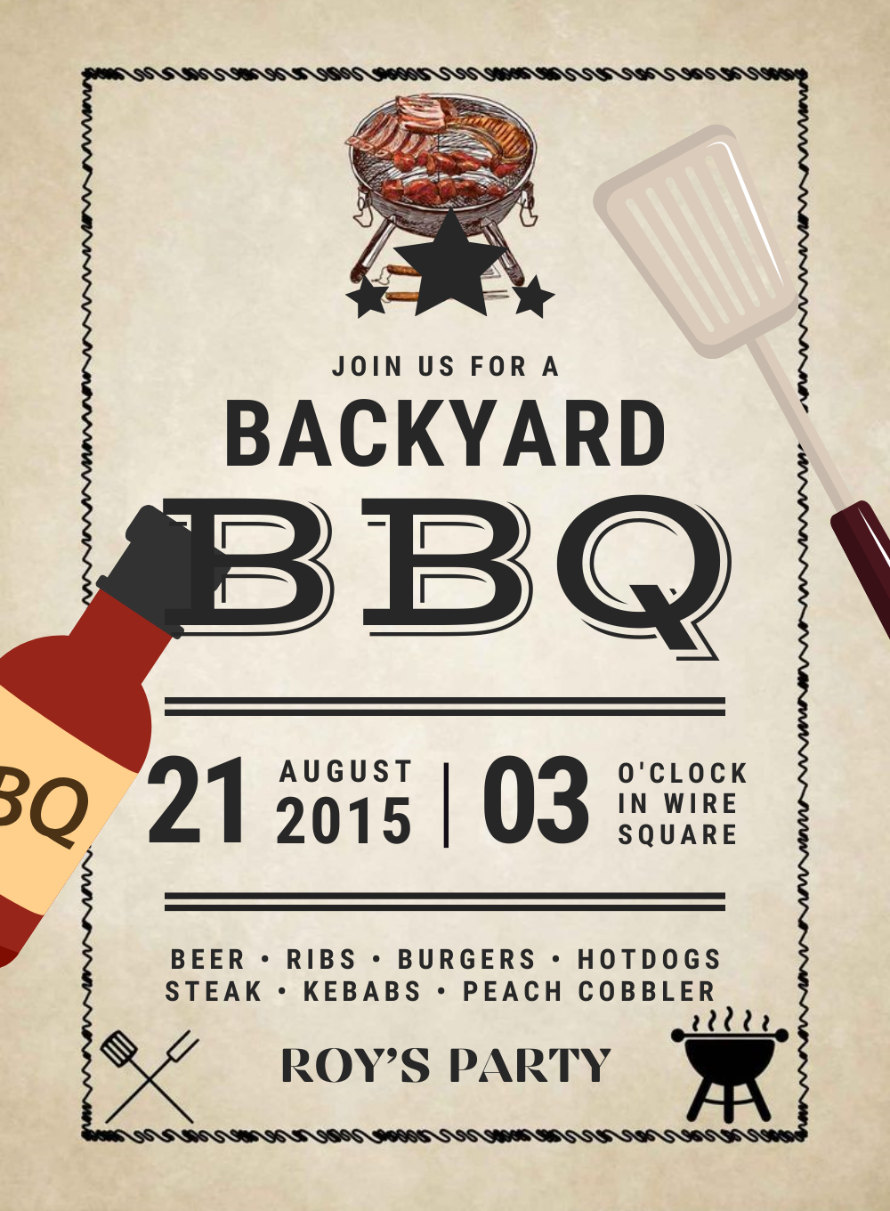 Grey Grill Barbeque Party-King of Cards