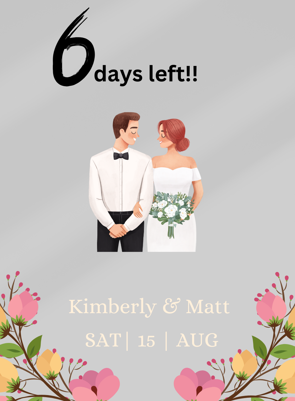 Grey Passionate Countdown Invitation-AACDI012