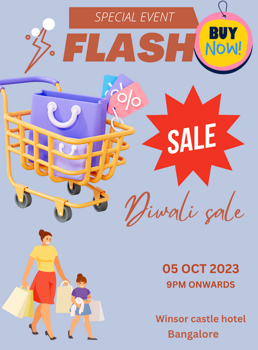 Grey Trolley Shopping Event Invitation-AASHE001