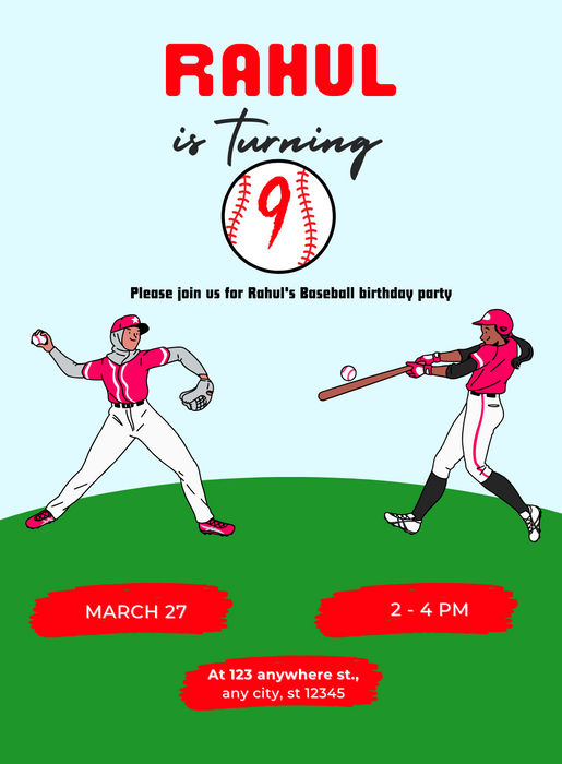 Ground Play baseball Invitation-AABAS008