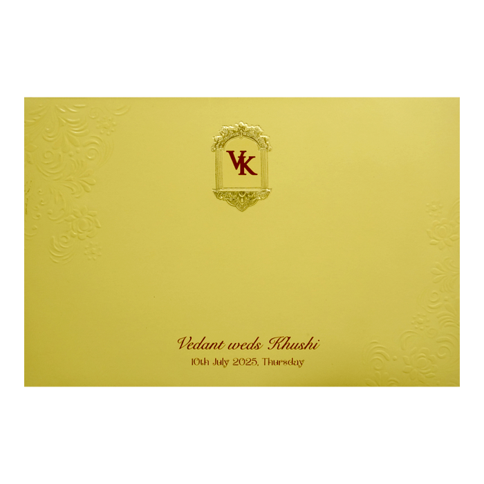 Light Yellow Wedding Card-King of Cards