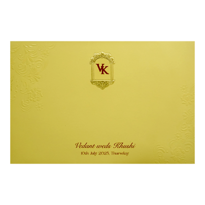 Light Yellow Wedding Card-King of Cards