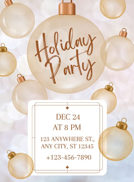 Peach Vacay Holiday Party Invitation-AAHOP001