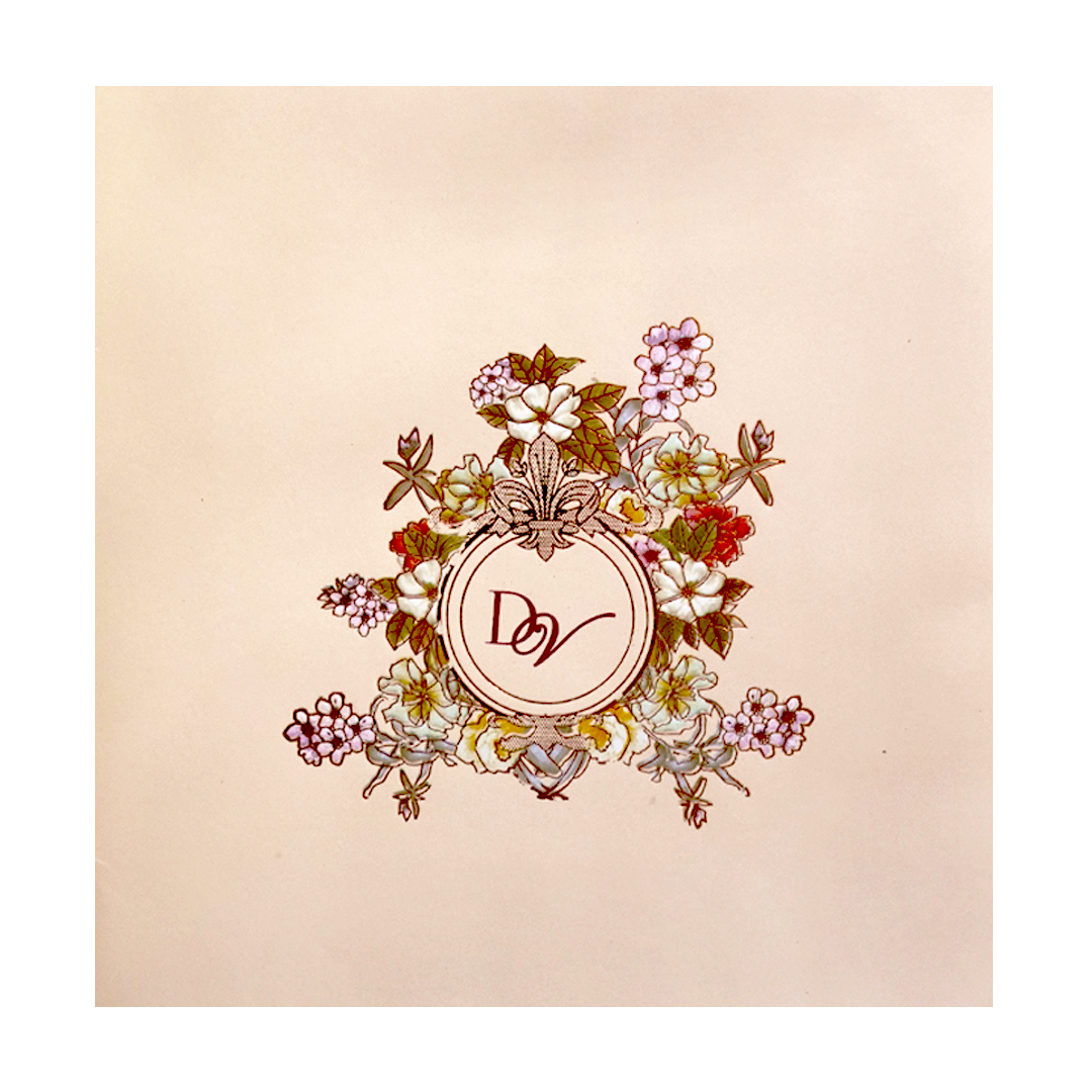 Pink Offset Simple Floral Invitation Card-KNBY5403