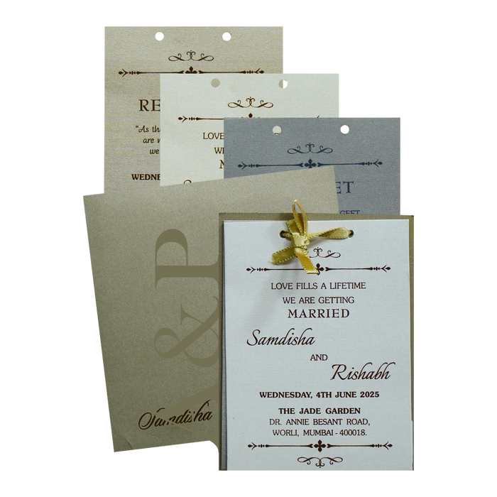 Light Brown MDF Invitation-King of Cards