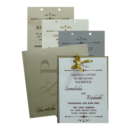 Light Brown MDF Invitation-King of Cards