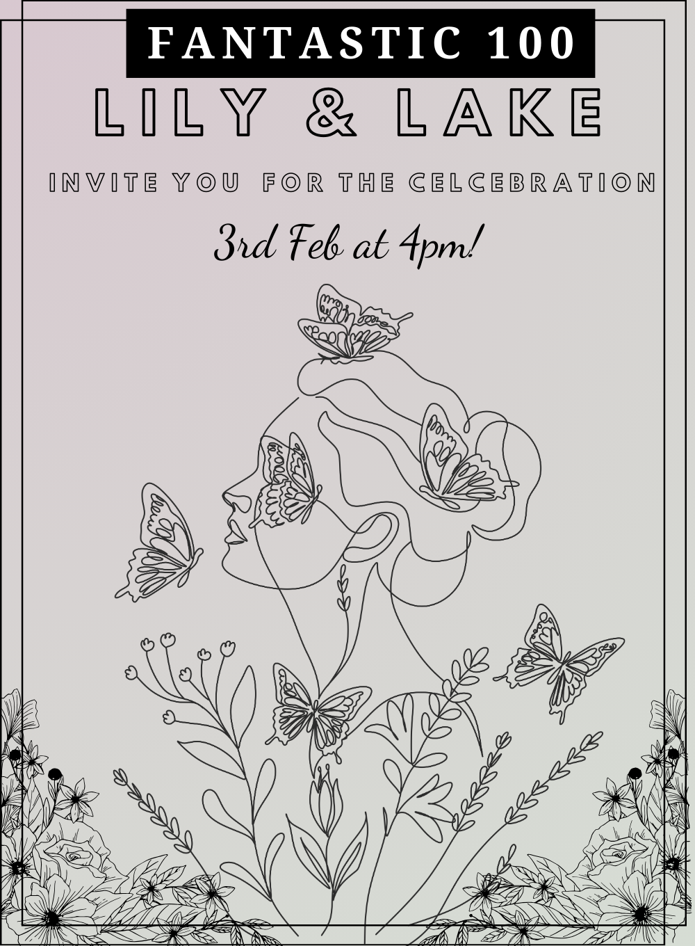 Grey Joyful 100 Day Celebration