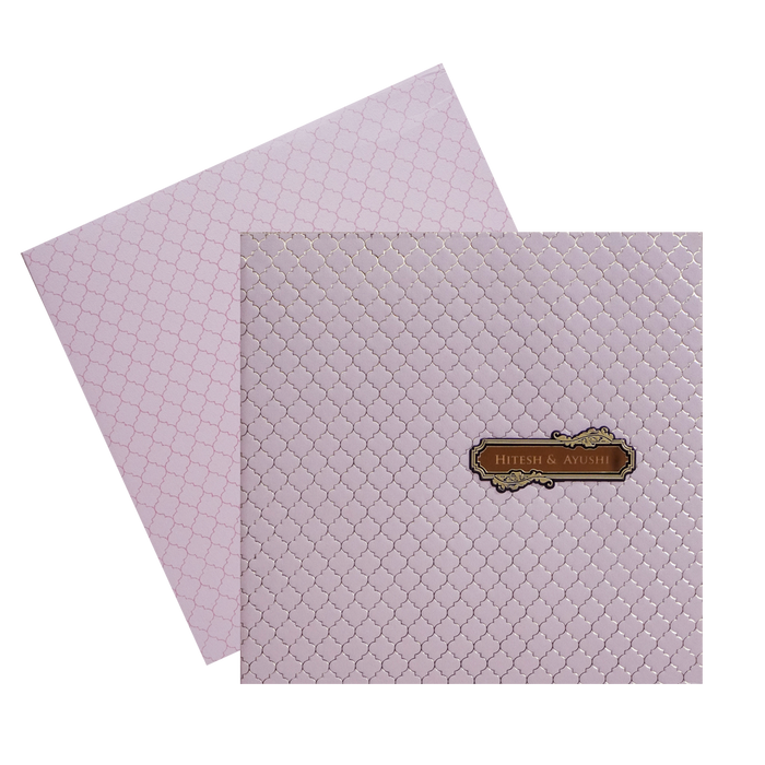 Pink Pattern Design Wedding Card-King of Cards