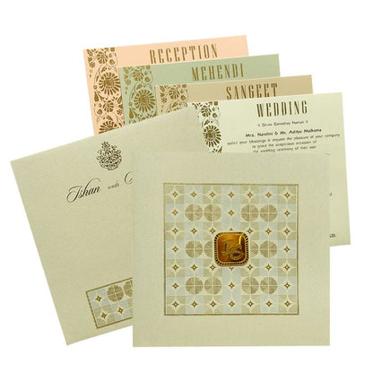 Grey Dot Design Invitation Card-KRC29221