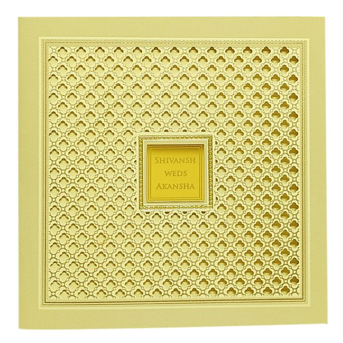 Sandal Laser Cut Padded Invitation Card-King of Cards