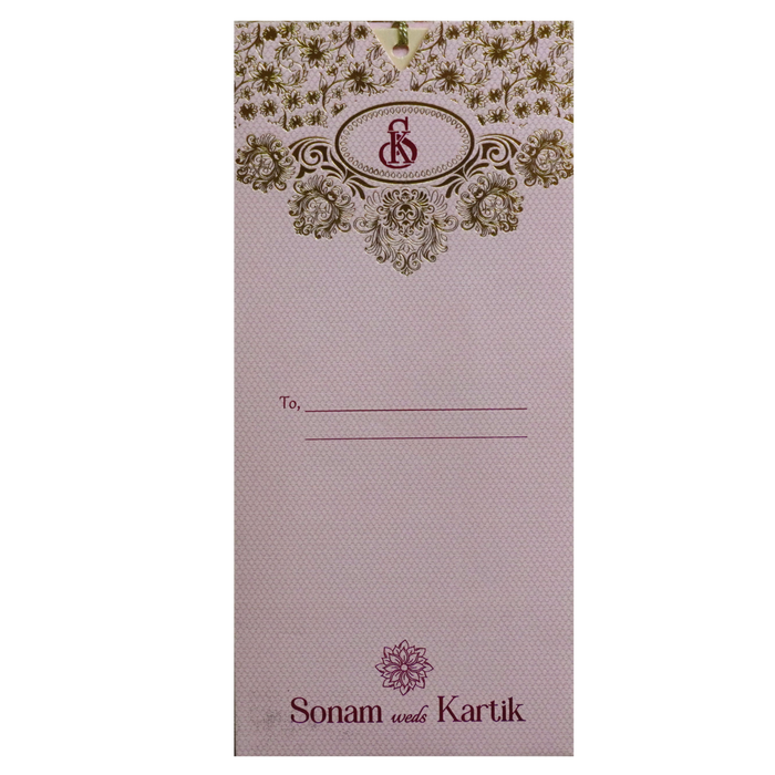 Beige Soft Pink Single Invitation-King of Cards