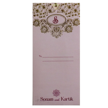 Beige Soft Pink Single Invitation-King of Cards