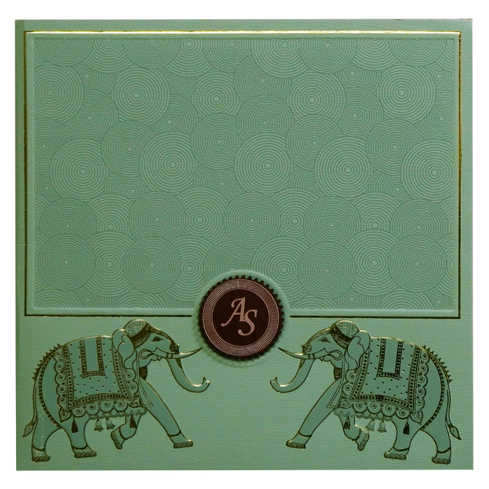 Mint Green Wedding Card-King of Cards