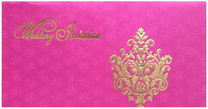 Romantic Pink Shading With Blossom Design Wedding Card - KNKZ0340