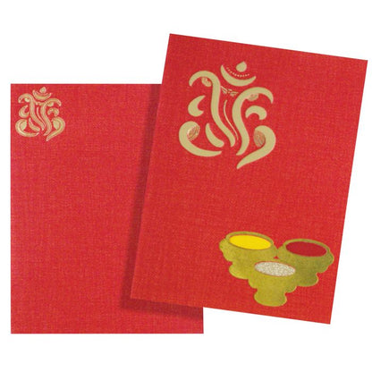 Classic Gold Shading With Laser Cut Ganesha Wedding Card-King of Cards