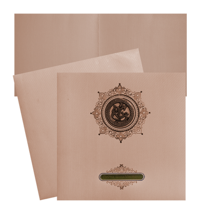 Pink Ganesha Nameplate Invitation Card-King of Cards