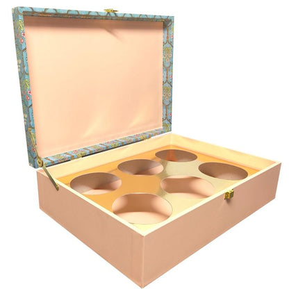 Green Floral Large Box Invitation-KBX0604-King of Cards