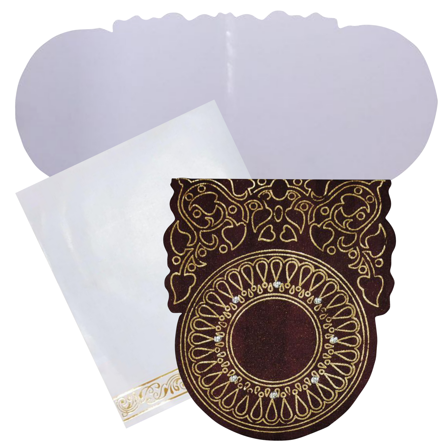 Beautiful Brown Shading Personal Wedding Card - KNK3238