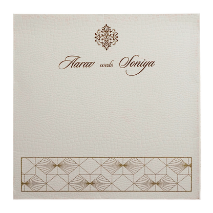 Light Pink Pattern Wedding Card-King of Cards