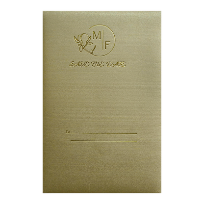 Metallic Light Brown Invitation Card-King of Cards