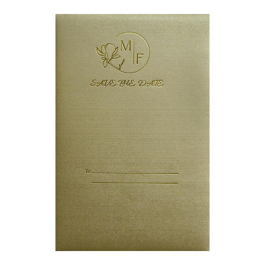 Metallic Light Brown Invitation Card-Krc30700