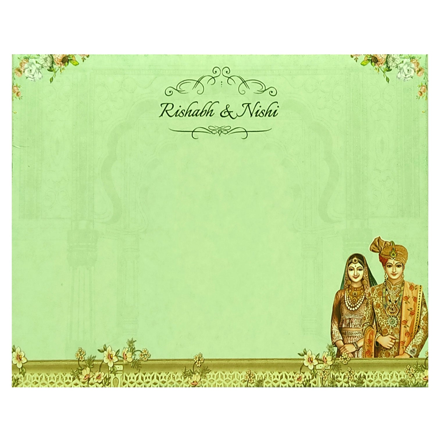 Mint Green Door open Invitation-KRC29960