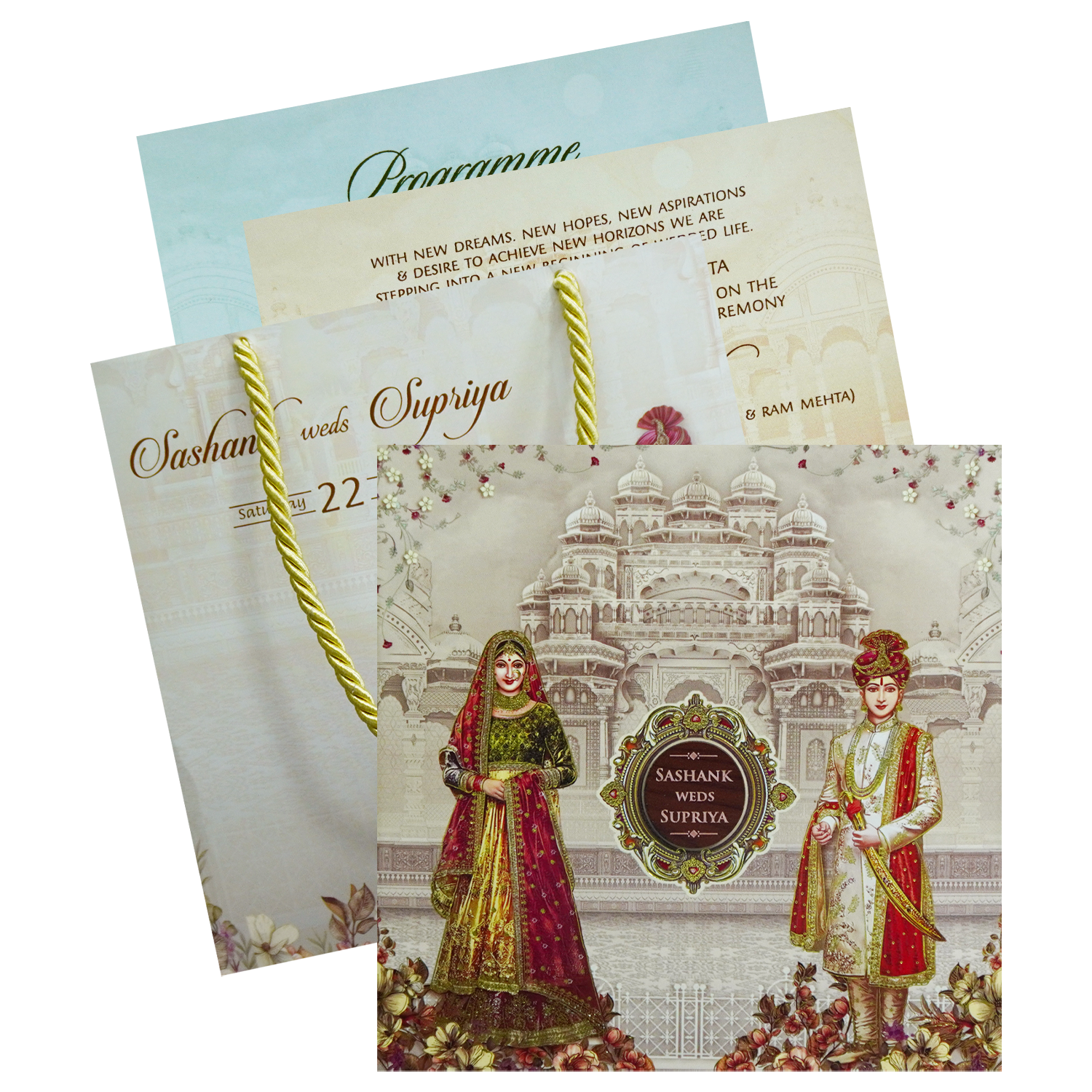 Make your event special with our exclusive Beige Bride Groom Wedding Box. Shop now! ?WhatsApp Support ?Express Delivery.