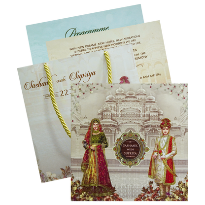 Make your event special with our exclusive Beige Bride Groom Wedding Box. Shop now! ?WhatsApp Support ?Express Delivery.