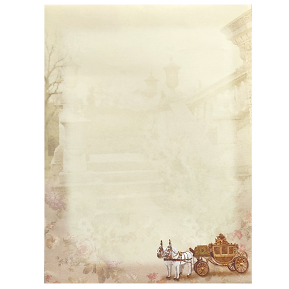 Brown Floral Paper Sheet Wedding Card-KNEP1609