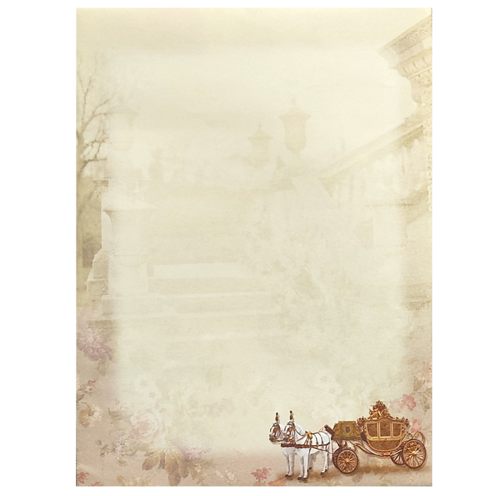 Brown Floral Paper Sheet Wedding Card-King of Cards