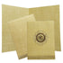 Brown Gold Metallic Gold Foiling Design With Floral Lace-KNCM16BR