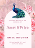 Pink Peacock Hindu Wedding Invitation-AAHIN021