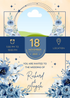 Blue Roses Photo Based Wedding Invitation-AAPHO003