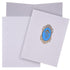 Pristine White Shading With Blue Background Ganesha Wedding Card - KNK2144