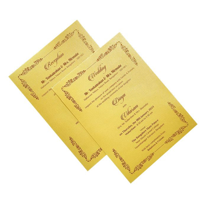 Olive Green Door Type Unique Invitation Card-King of Cards