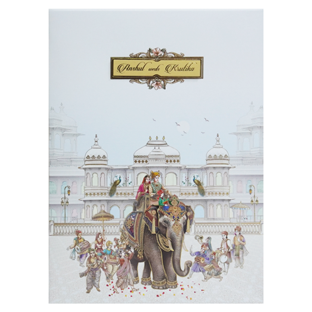 White Elephant Palace Padded Invitation-King of Cards