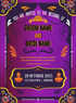 Purple Attractive Lotus Rajasthani Wedding Invitation-AARWI003