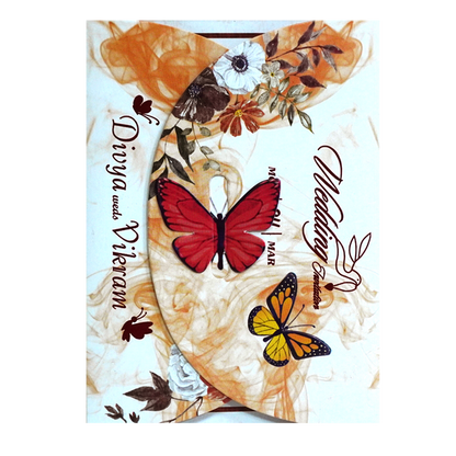 Orange Butterfly Invitation Card-King of Cards